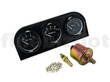 52mm Triple Gauge Set ( Volt Meter , Oil Pressure , Water Temp )
