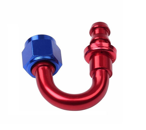 6AN 180° Push-lock Double Swivel Hose End