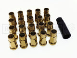 STEEL WHEEL LUG NUTS WITH KEY M12 x P1.25 (GOLD)