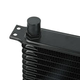 OIL COOLER -  15 ROW 10AN MALE FITTINGS BLACK