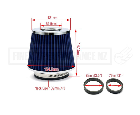 MULTI-FIT POD FILTER - 3" / 3.5" / 4" INLET BLUE