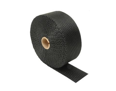 10 METRES 2" BLACK EXHAUST WRAP ROLL + STAINLESS STEEL TIES