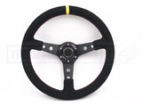 350MM Suede Mid Dish Hole Steering Wheel