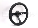 320mm Vinyl Deep Dish Hole Steering Wheel - Black Stitching