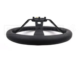 320mm Vinyl Deep Dish Hole Steering Wheel - Black Stitching