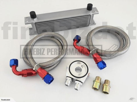 10An Braided Oil Cooler Kit With 10 Row - Car Parts