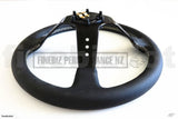 350Mm Perforated Leather Deep Dish Steering Wheel - Car Parts