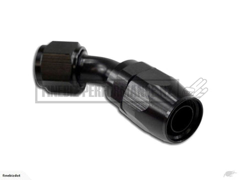 45° Black Aluminium 8An Swivel Hose End Fitting - Car Parts