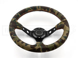 Suede Steering Wheel - 320MM Deep Dish Camouflage Pattern