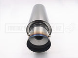 N1 Style Muffler - Stainless Steel  4" Outlet / 2.5" Inlet