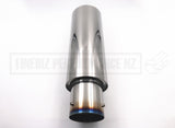 N1 Style Muffler - Stainless Steel  4" Outlet / 3" Inlet