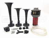 12V TRIPLE AIR HORN KIT - Black