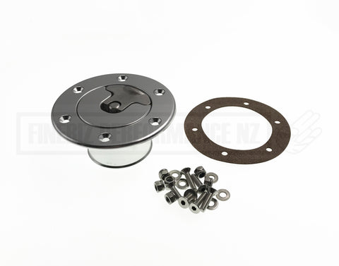 80mm Diameter Flush Fit Billet Aluminium Fuel Filler Cap
