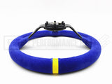 Steering Wheel - Deep Dish Blue Suede Hole 320MM