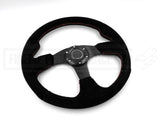 Suede Steering Wheel - 350mm Flat Steering Wheel