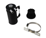 Black Universal 500ML Aluminum Oil Catch Can Tank With Breather Filter Baffled
