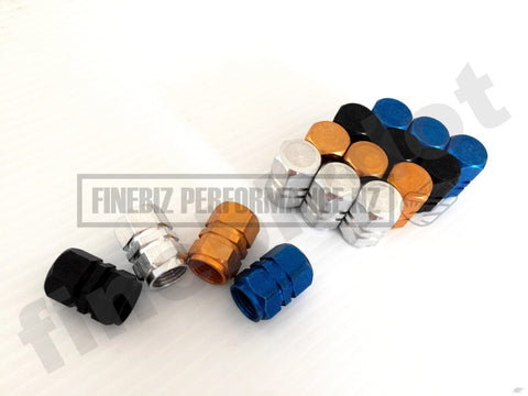 Aluminium Tyre Valve Caps - Gold Colour - Car Parts