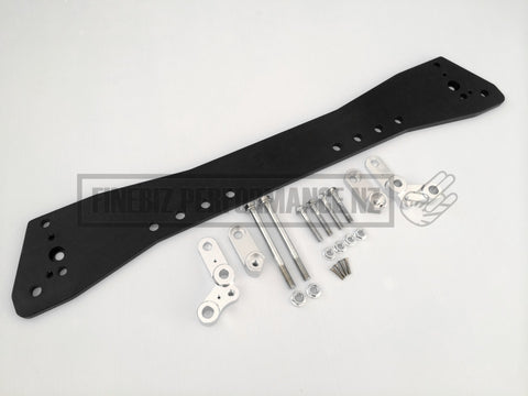 Honda Ek Civic Rear Subframe Lower Brace - Black - Car Parts
