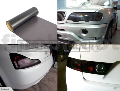 Matt Black Smoked Taillights Vinyl Film 1M X 0.4M - Car Parts