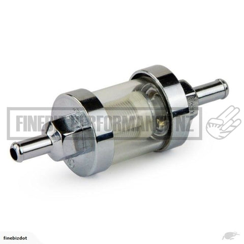 Stainless Steel Inline Fuel Filter - 5/16 Barb Fittings - Car Parts