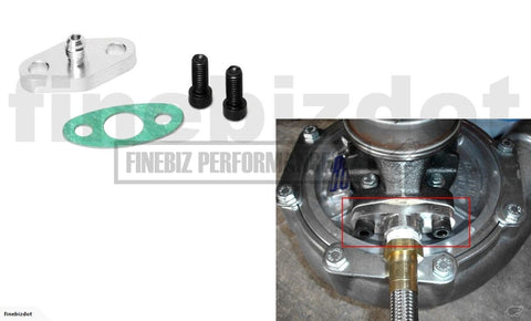 T3 / T4 Cnc Turbo Oil Feed Adaptor - 4An Male Port - Car Parts