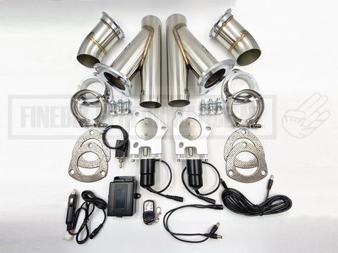3" ELECTRIC VALVE EXHAUST CUTOUT - TWIN KIT