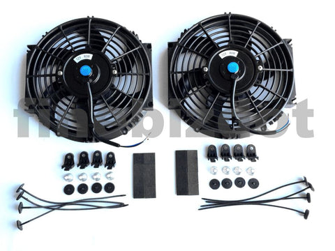 10" Curved Blade Reversible Radiator Fan - TWIN KIT