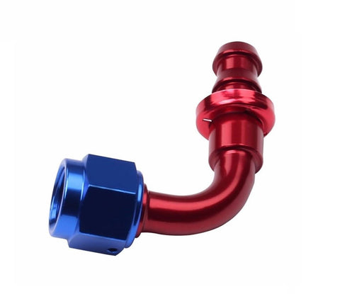 6AN 90° Push-lock  Double Swivel Hose End