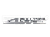 FULL TIME 4WD Emblem Badge -  Red / Chrome / Matt Black