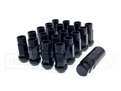STEEL WHEEL LUG NUTS WITH KEY  M12 x 1.5  (BLACK)