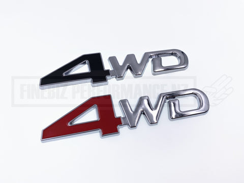 4WD Badge - RED / BLACK