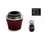 MULTI-FIT POD FILTER - 3" / 3.5" / 4" INLET RED