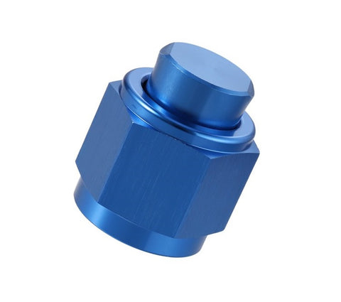 6AN Female Flare Cap Block Off Fitting - Anodized Aluminum