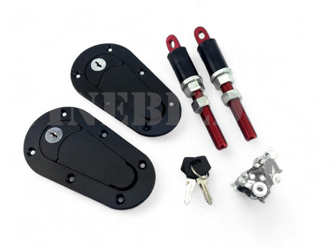 FLUSH MOUNT BONNET HOOD PINS - WITH LOCKS