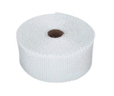 10 METRES 2" WHITE EXHAUST WRAP ROLL + STAINLESS STEEL TIES