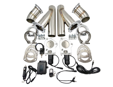 2.5" ELECTRIC VALVE EXHAUST CUTOUT - TWIN KIT