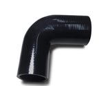 3" to 4" 90 Degree Silicone Hose Reducer - Black (76mm to 101mm)