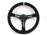 350MM SUEDE Mid Dish Slot Steering Wheel