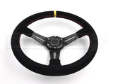350MM SUEDE Mid Dish Slot Steering Wheel