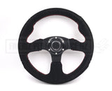 320MM Suede Flat Steering Wheel
