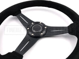 Steering Wheel - 350mm Suede Steering Wheel with Black Stitching