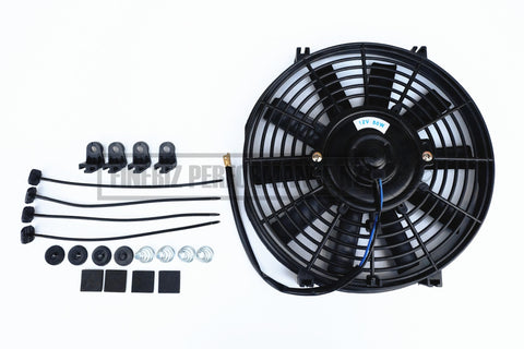 10 Straight Blade Reversible Radiator Fan + Fitting Kit - Car Parts