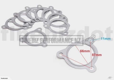 3 Bolt Stainless Steel Downpipe Flange Gasket 2.5 - Car Parts