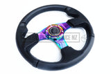 320Mm Vinyl Flat Neochrome Spoke Steering Wheel - Car Parts