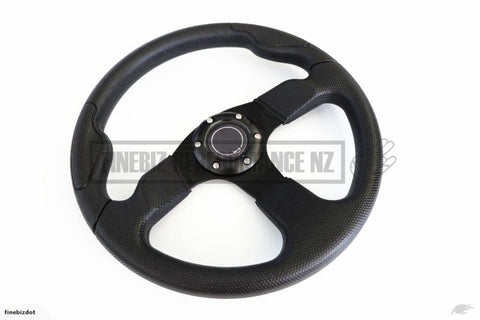 320Mm Vinyl Flat Style Steering Wheel - Car Parts