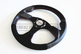 320Mm Vinyl & Suede Flat Style Steering Wheel - Car Parts