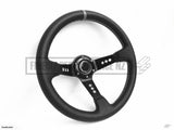 350Mm Perforated Leather Deep Dish Steering Wheel - Car Parts