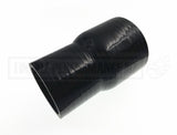 3" to 3.5" (76mm - 89mm) Black Straight Silicone Hose Reducer