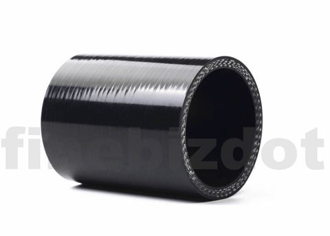 4" 101mm Black Straight Silicone Hose Joiner