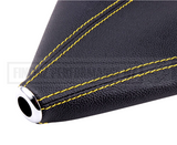 Universal PVC Gear Lever Boot Cover - Yellow Stitching